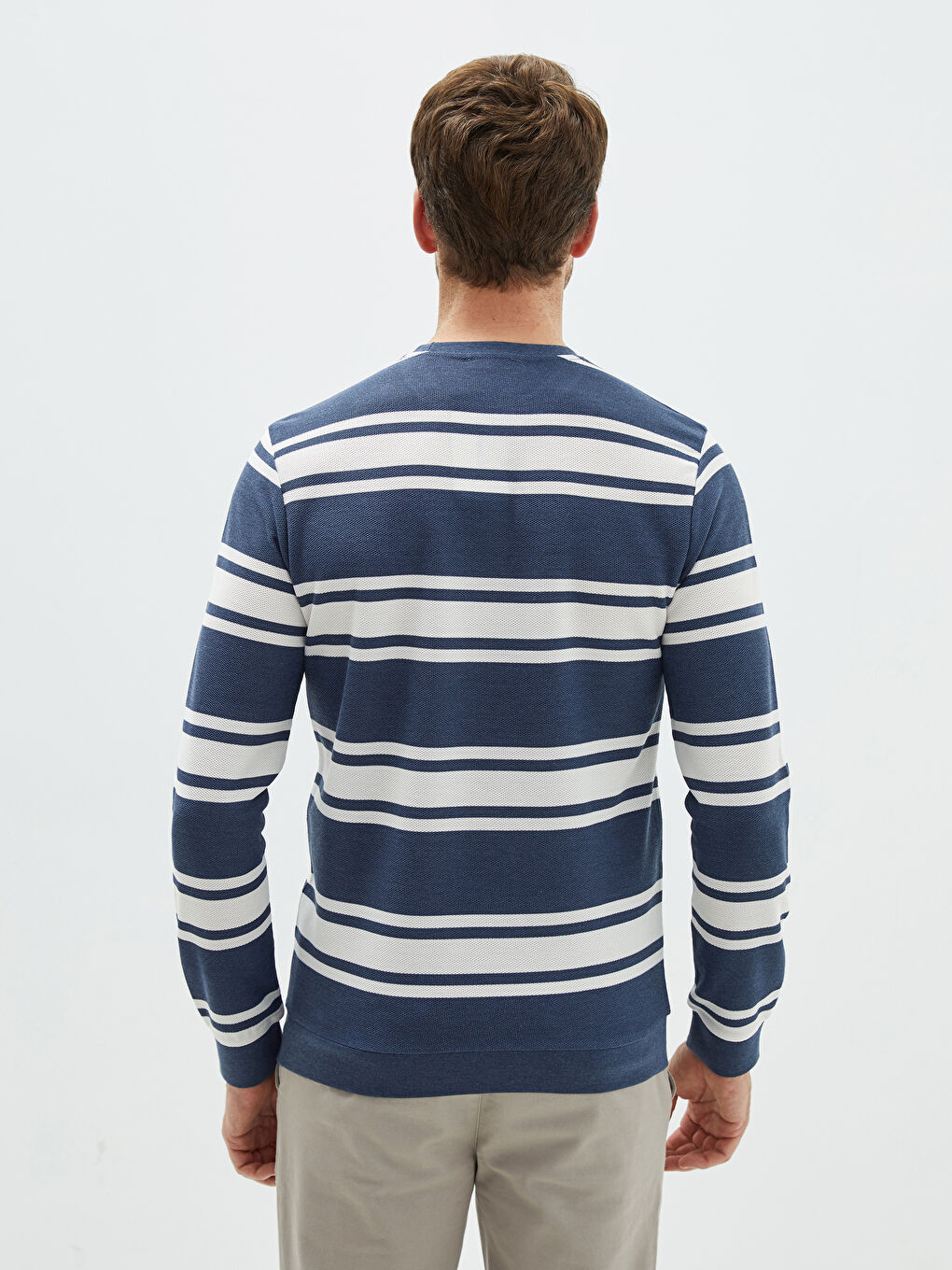 LC Waikiki Crew Neck Long Sleeve Striped Men's Sweatshirt -S20862Z8-EJP
