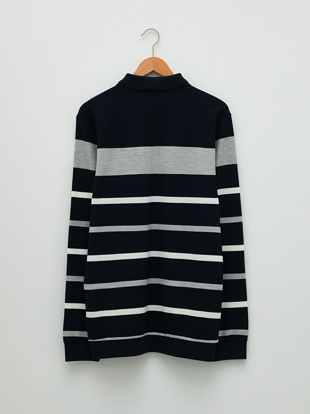 Polo Neck Long Sleeve Men's Sweatshirt-6