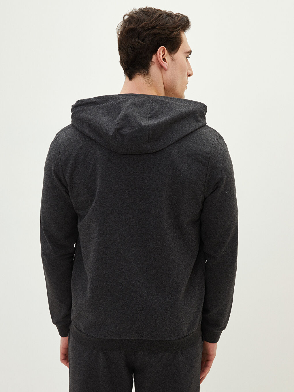 Relaxed Fit Hooded Long Sleeve Men's Sports Cardigan-9