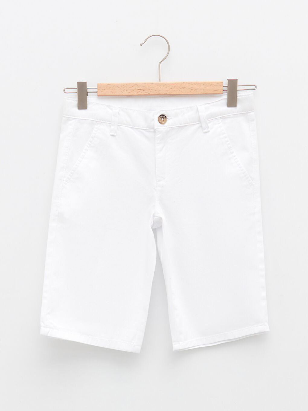 LCW Kids Beyaz Basic Gabardin Erkek Çocuk Roller
