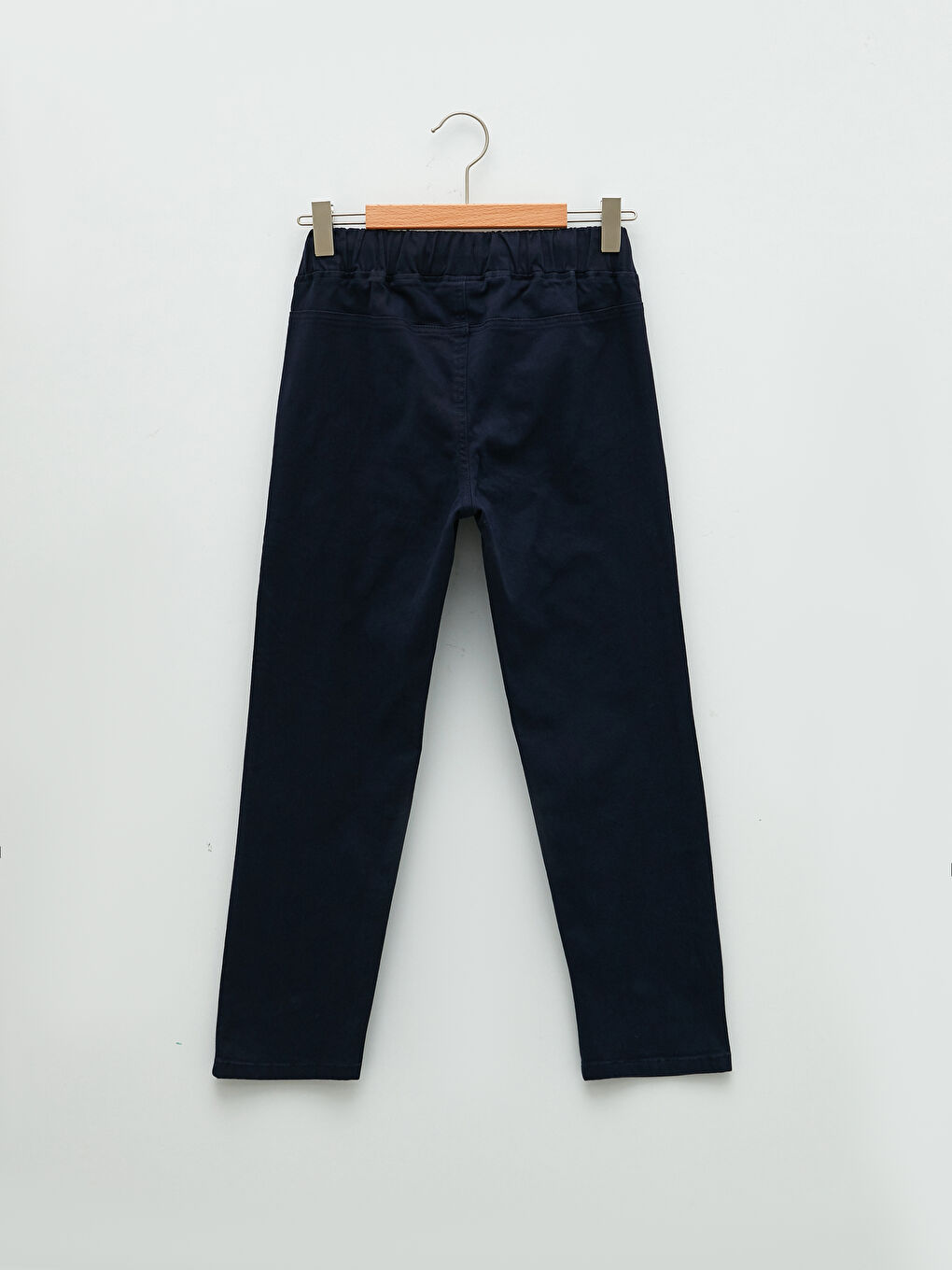 Lacivert Beli Lastikli Basic Gabardin Erkek Çocuk Pantolon-1