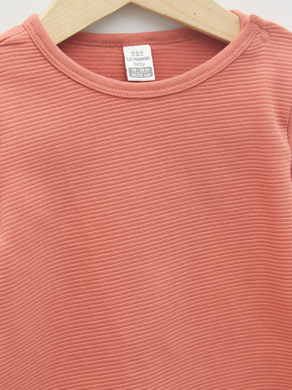 Mercan Bisiklet Yaka Uzun Kol Basic Kız Bebek Pijama Takımı-2