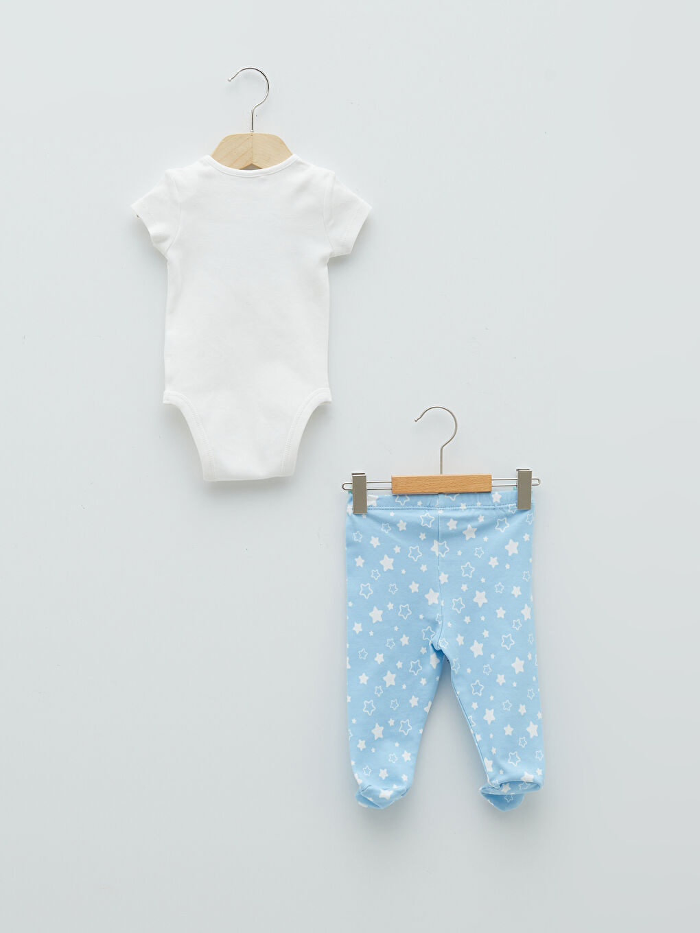 Ekru Baskılı Pamuklu Erkek Bebek Hastane Çıkış Seti 4'lü-3