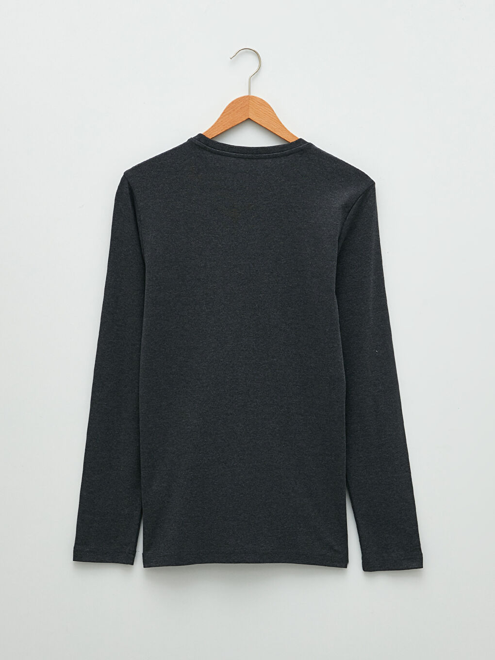 Tricou Basic cu Mânecă Lungă și Guler Rotund pentru Bărbați-6