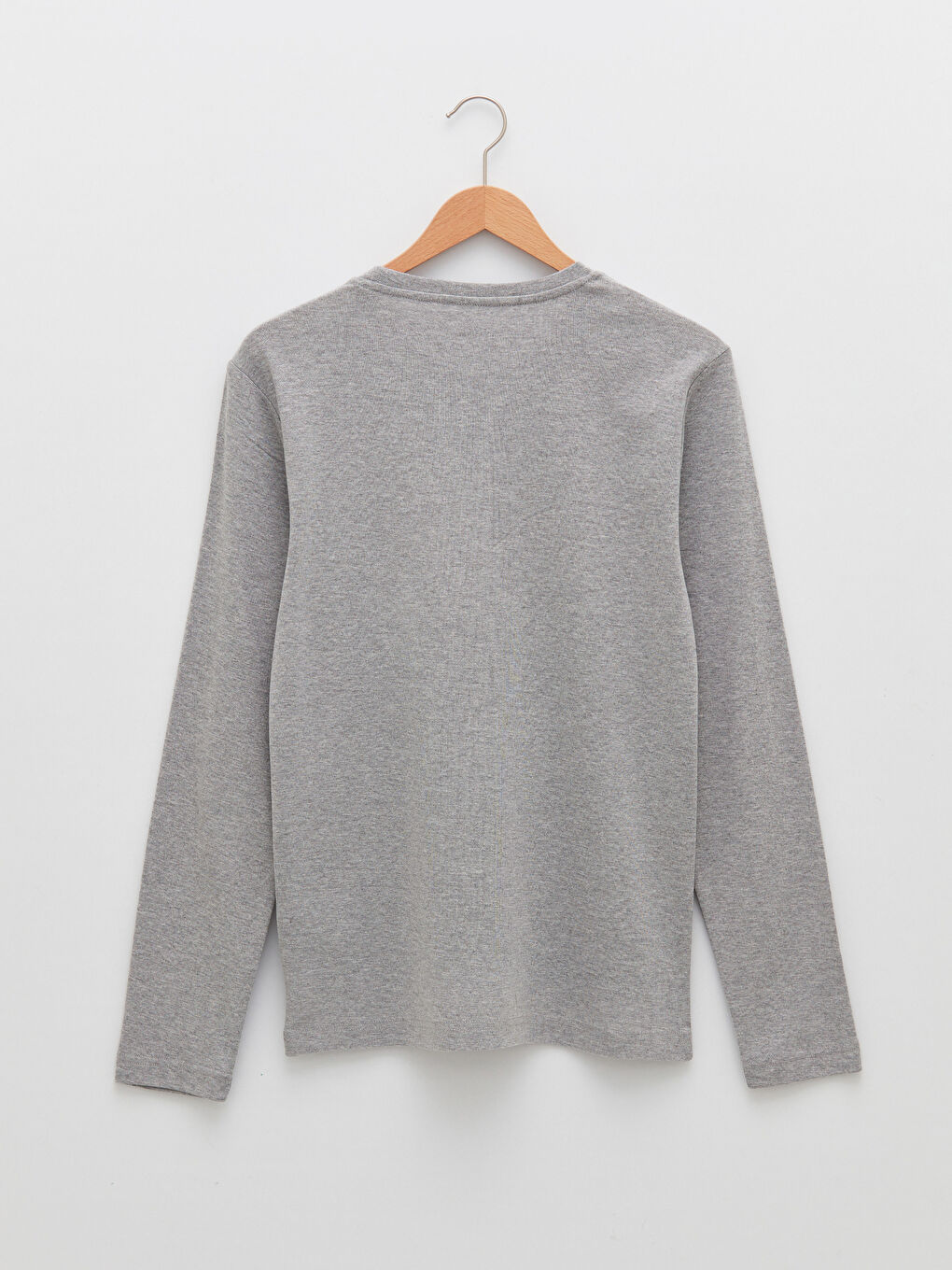 Crew Neck Long Sleeve Basic Men's T-shirt-6