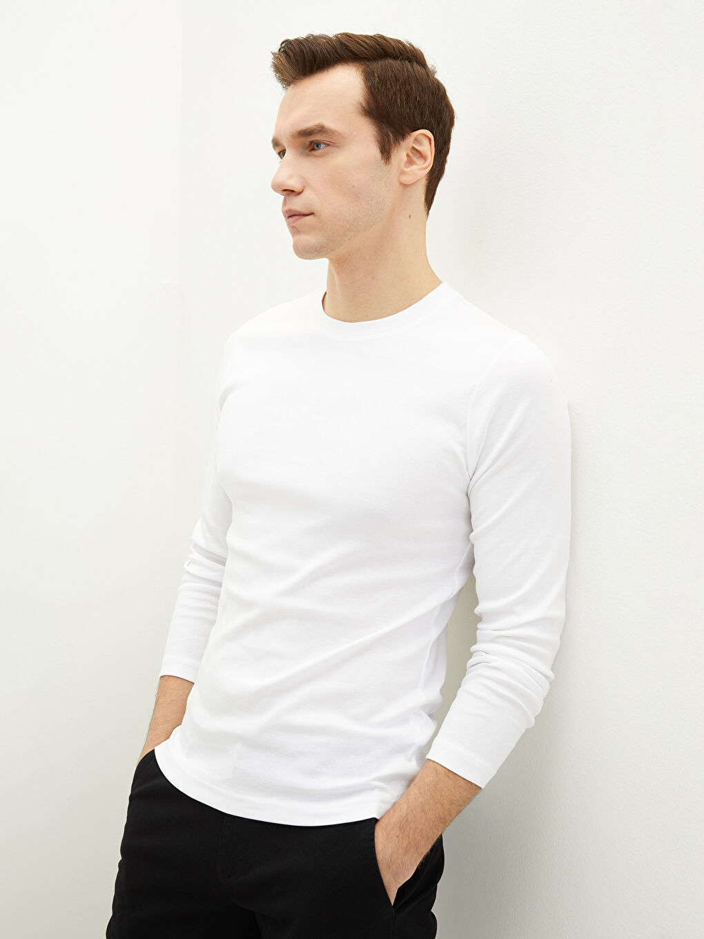 LC Waikiki Crew Neck Long Sleeve Basic Men's T-shirt -S20902Z8-Q6K