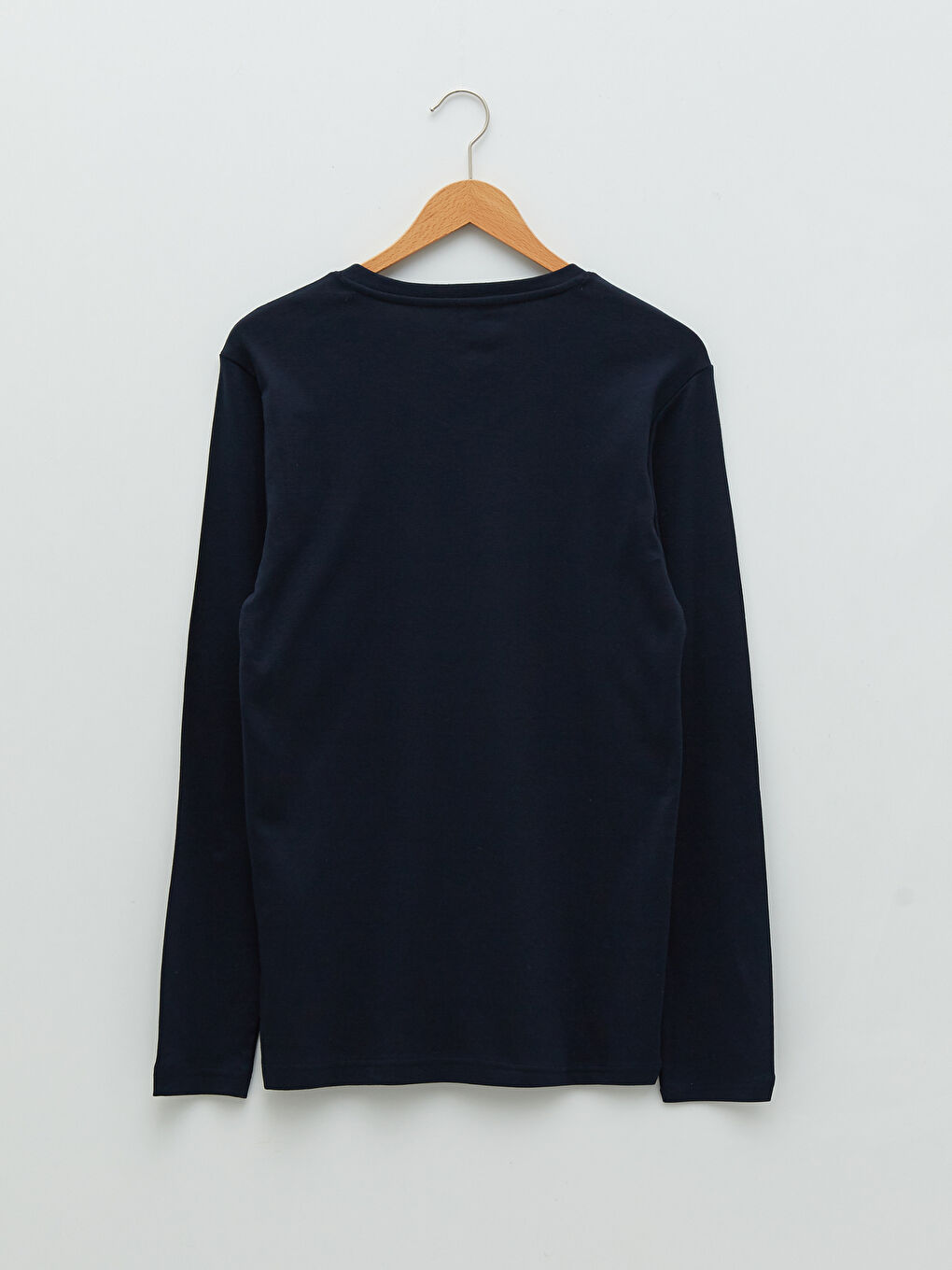 T-shirt pour Hommes à Manches Longues en Jersey avec Encolure en V-6