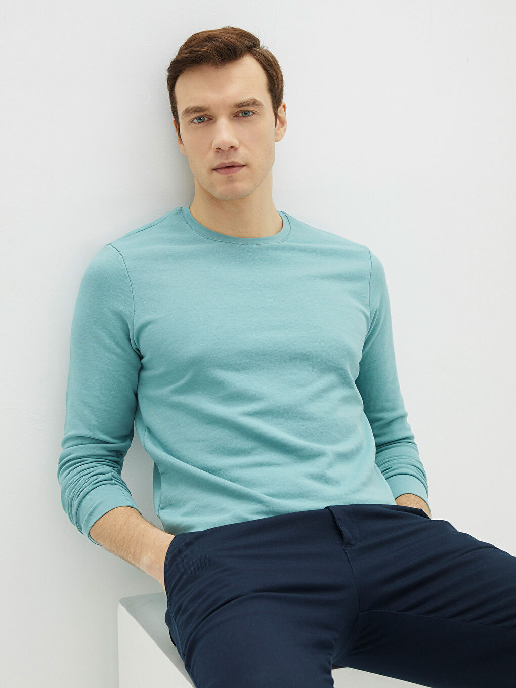 LCWAIKIKI Basic Crew Neck Long Sleeve Men's Sweatshirt -S20907Z8-GTK