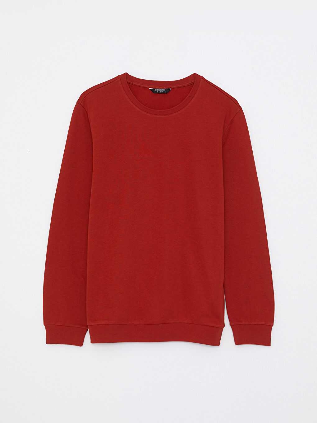 Turuncu Bisiklet Yaka Uzun Kollu Erkek Sweatshirt-6