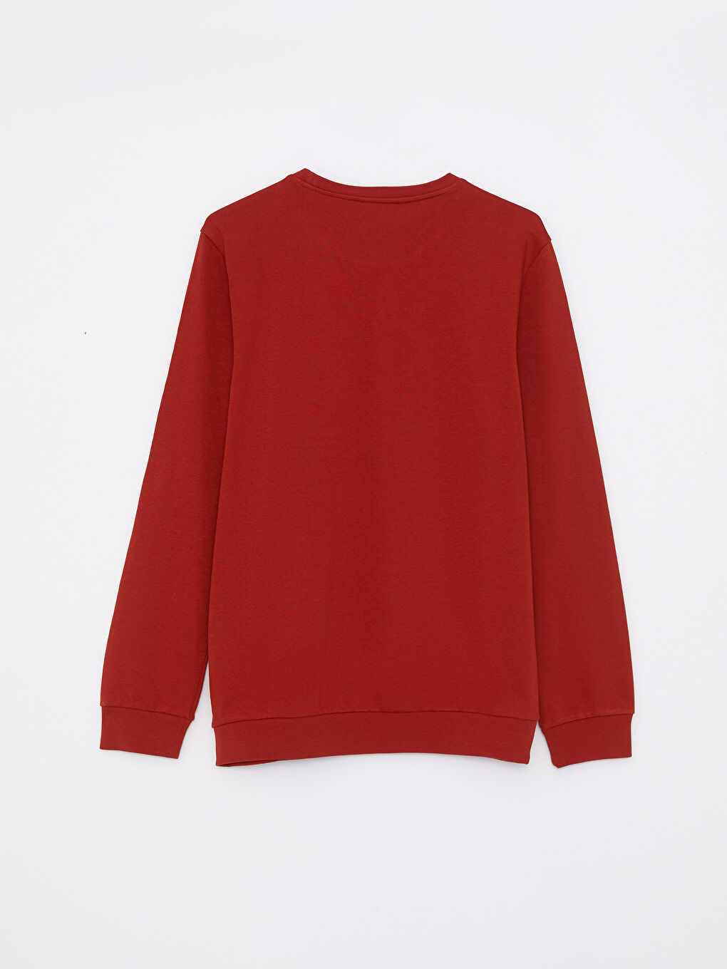 Turuncu Bisiklet Yaka Uzun Kollu Erkek Sweatshirt-7