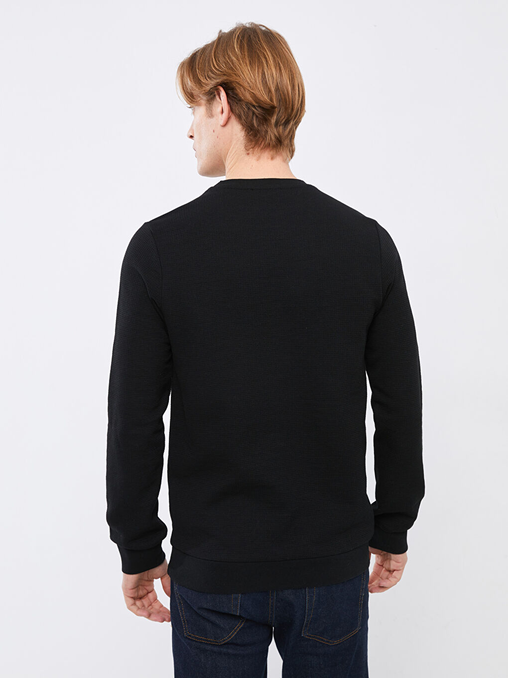 Crew Neck Long Sleeve Men's Sweatshirt-4