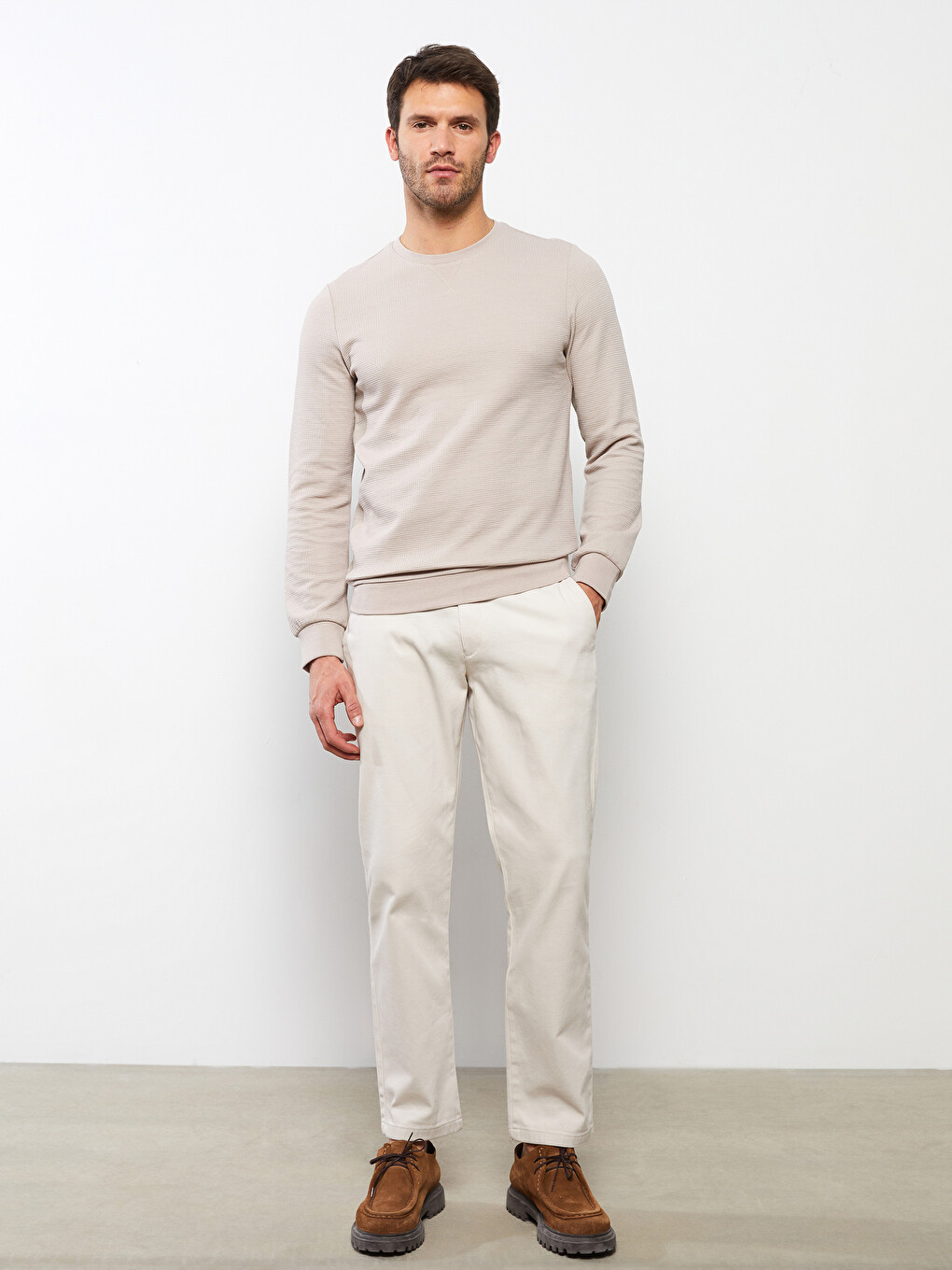 Crew Neck Long Sleeve Men's Sweatshirt