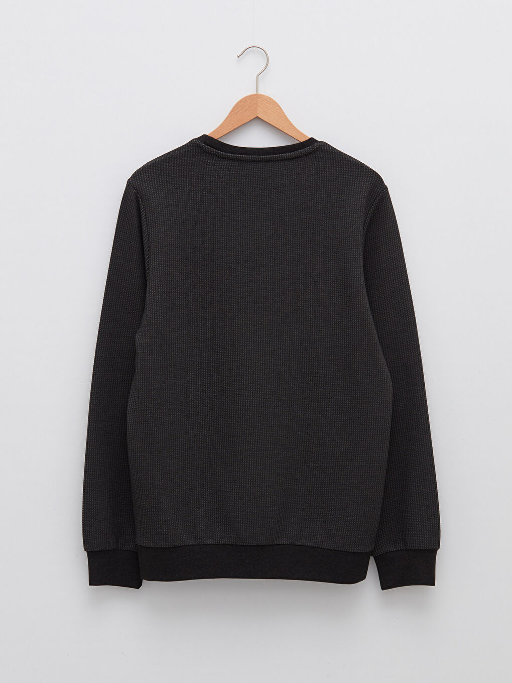 Antrasit Bisiklet Yaka Uzun Kollu Erkek Sweatshirt-6