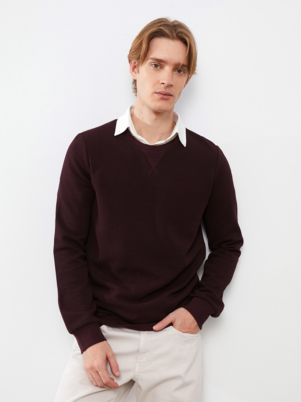 Crew Neck Long Sleeve Men's Sweatshirt