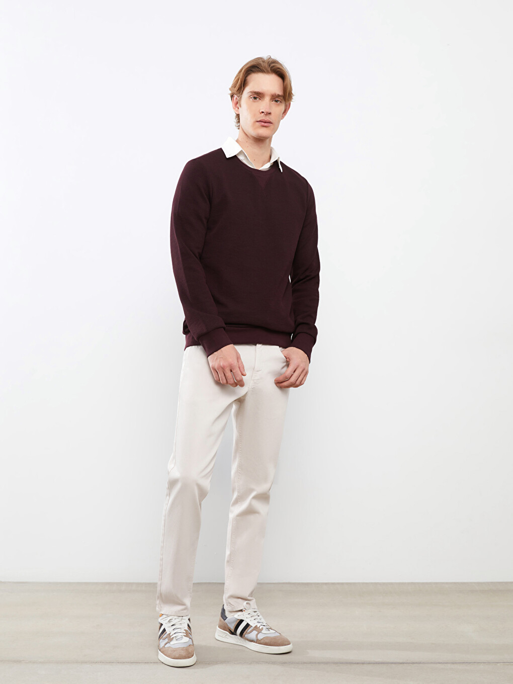 Crew Neck Long Sleeve Men's Sweatshirt-2