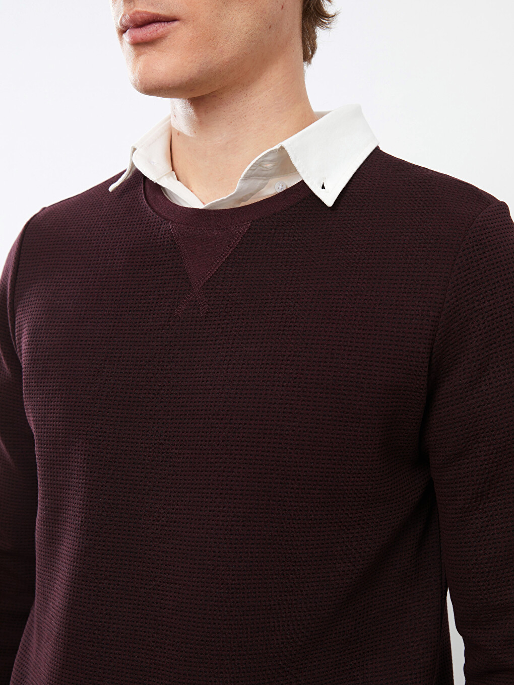 Crew Neck Long Sleeve Men's Sweatshirt-3