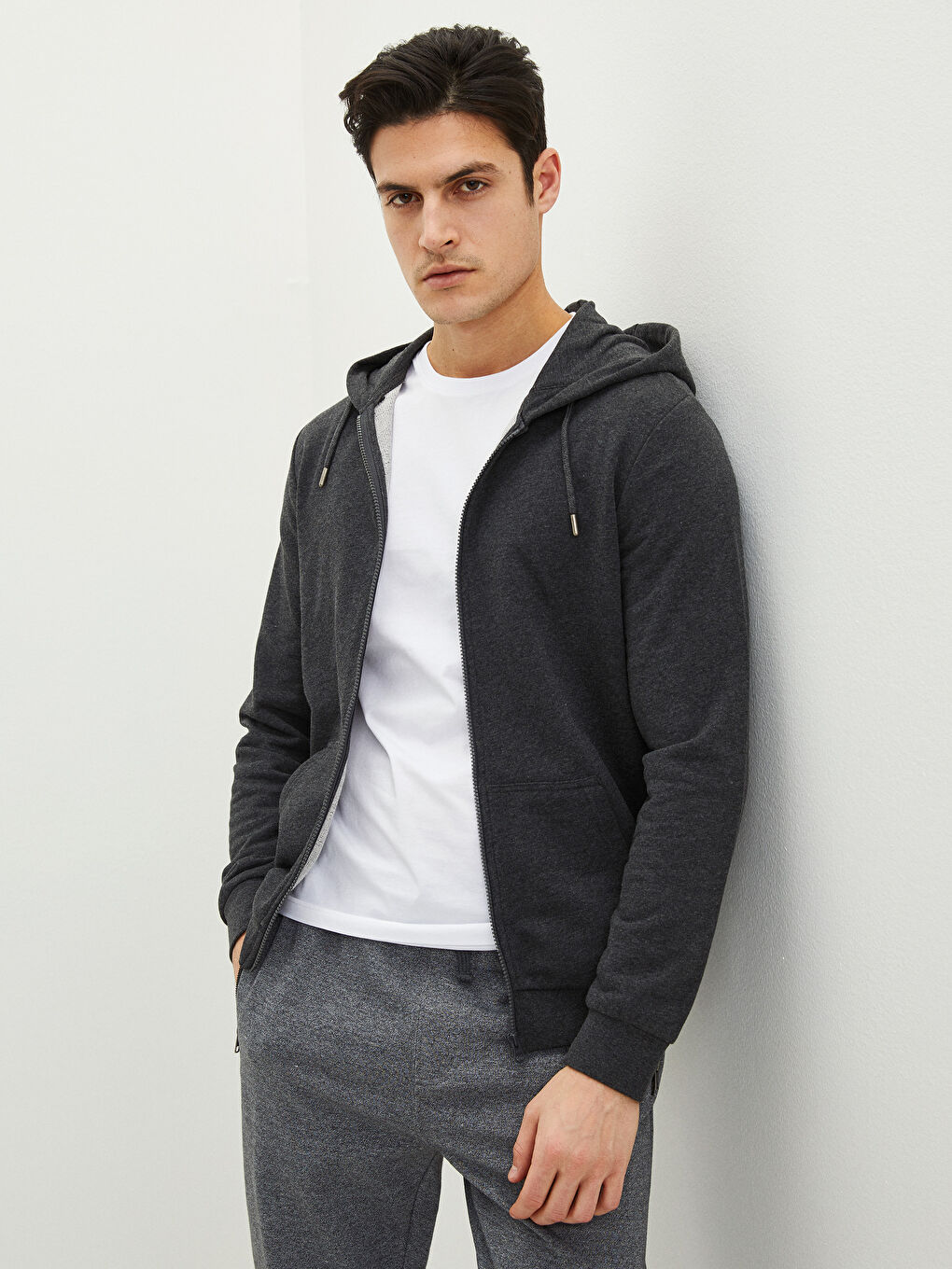 Hooded Zipper Men's Sweatshirt