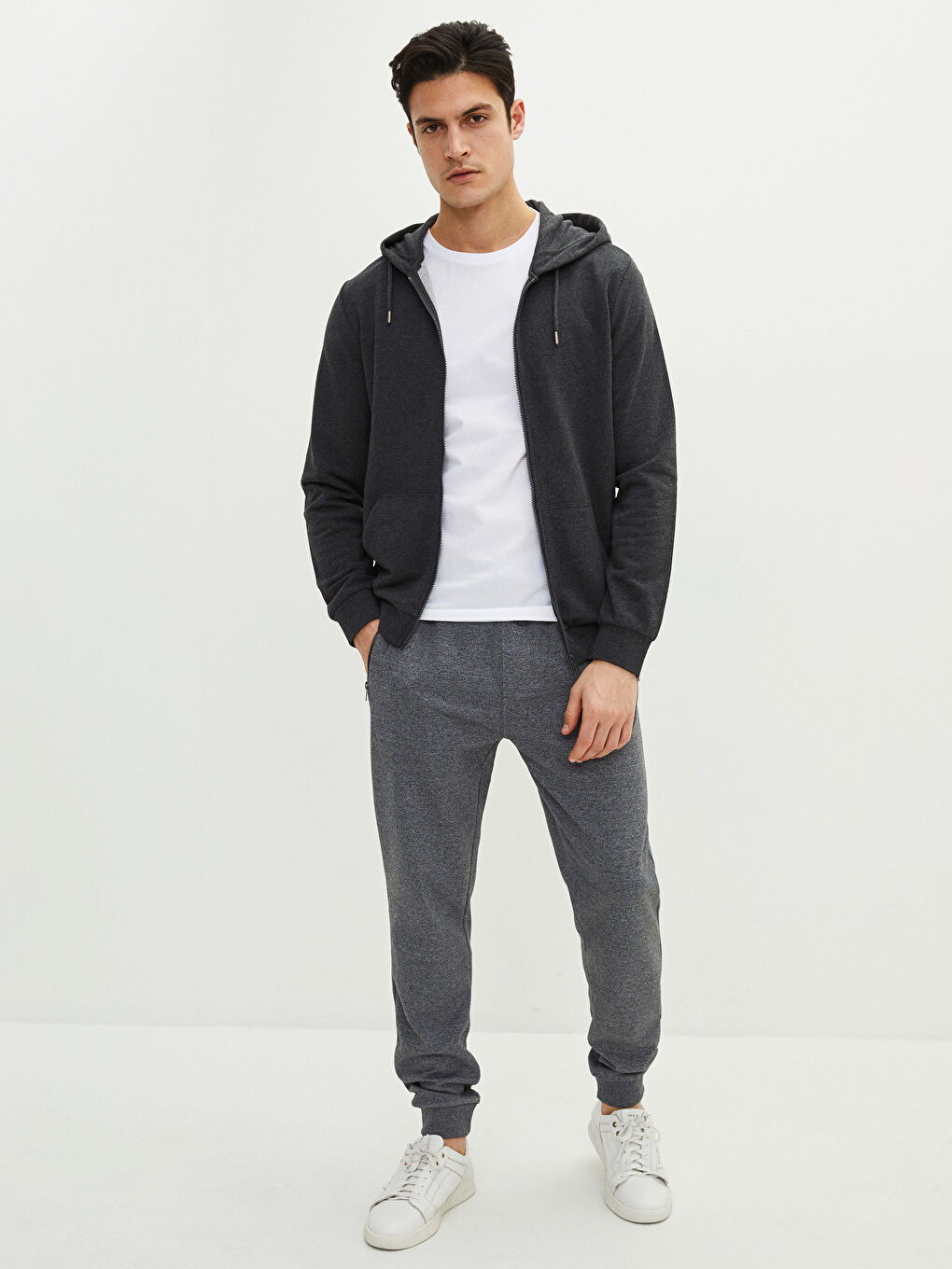 Hooded Zipper Men's Sweatshirt-2