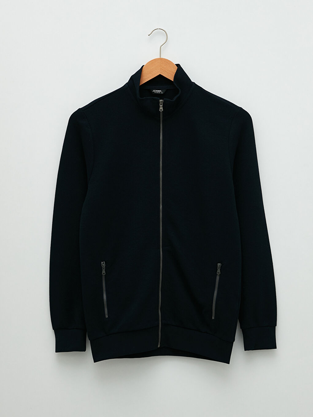 سويت شيرت كم طويل ياقة قمع مريح للرجال-5