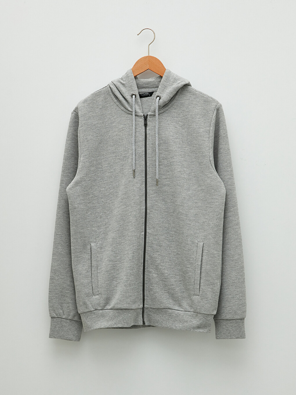 Hooded Long Sleeve Men's Zip-up Sweatshirt-5