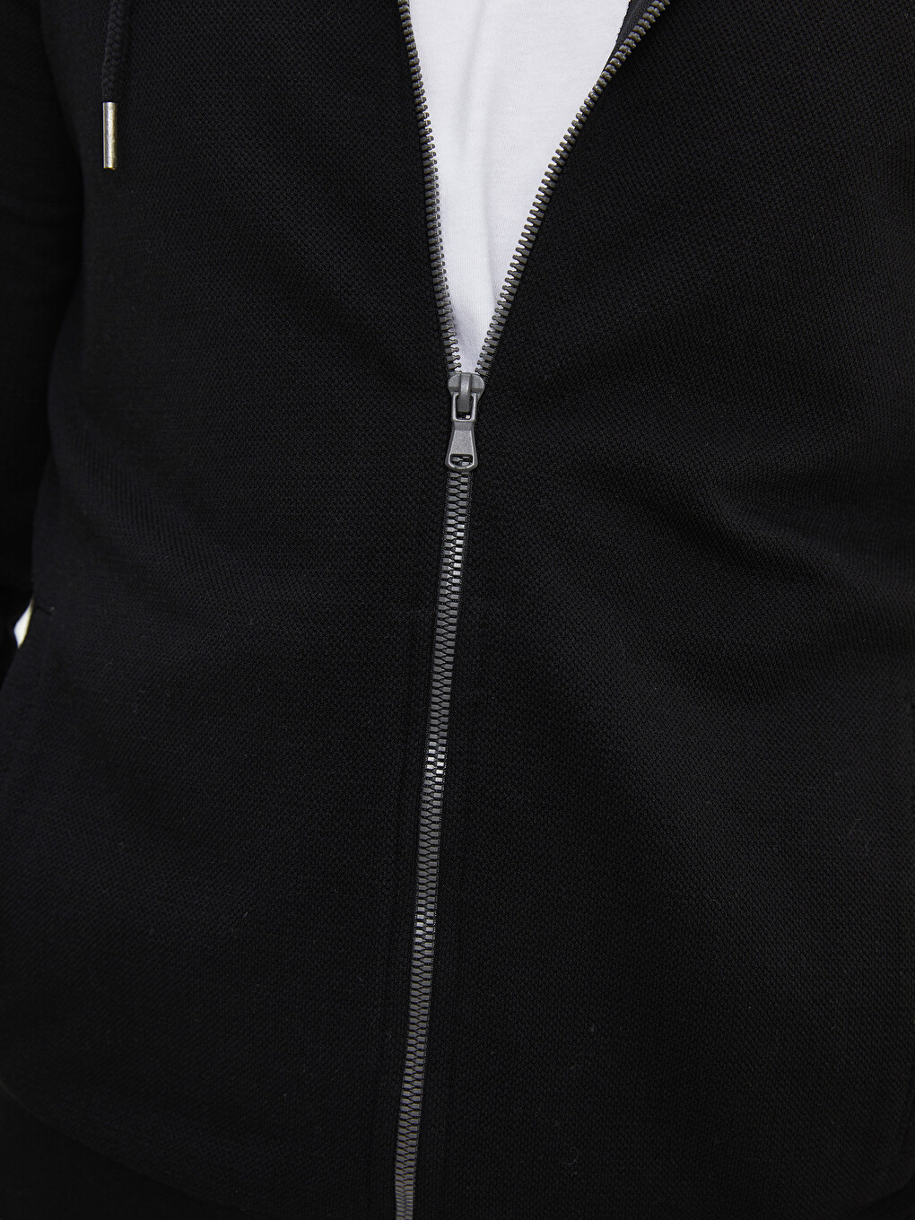 Hooded Long Sleeve Men's Zip-up Sweatshirt-1