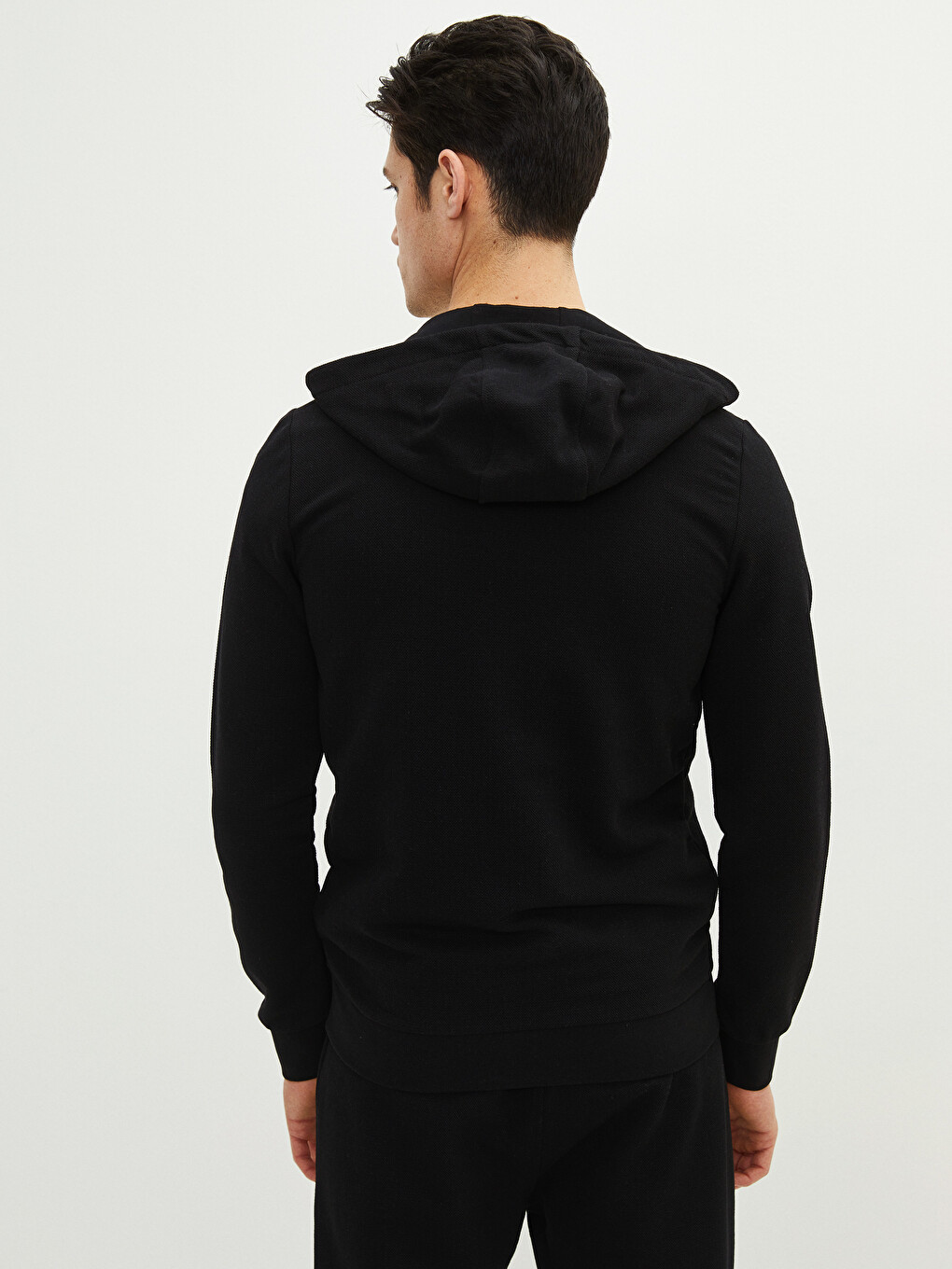 Hooded Long Sleeve Men's Zip-up Sweatshirt-2