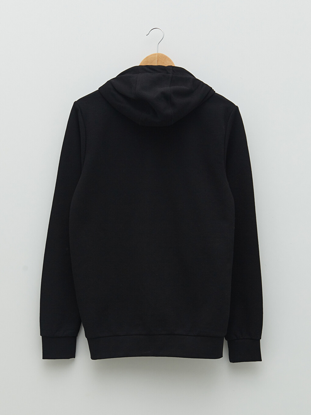 Hooded Long Sleeve Men's Zip-up Sweatshirt-4