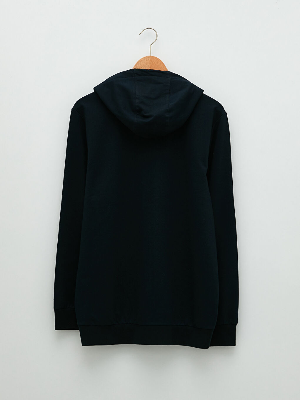 LCWAIKIKI Basic Lacivert Kapüşonlu Uzun Kollu Erkek Fermuarlı Sweatshirt - 7
