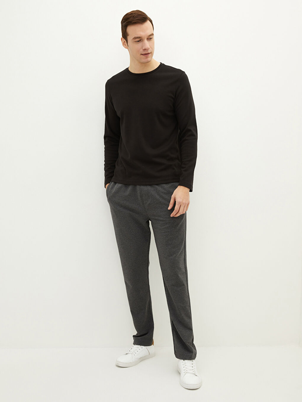 Antrasit Standart Kalıp Erkek Eşofman Altı