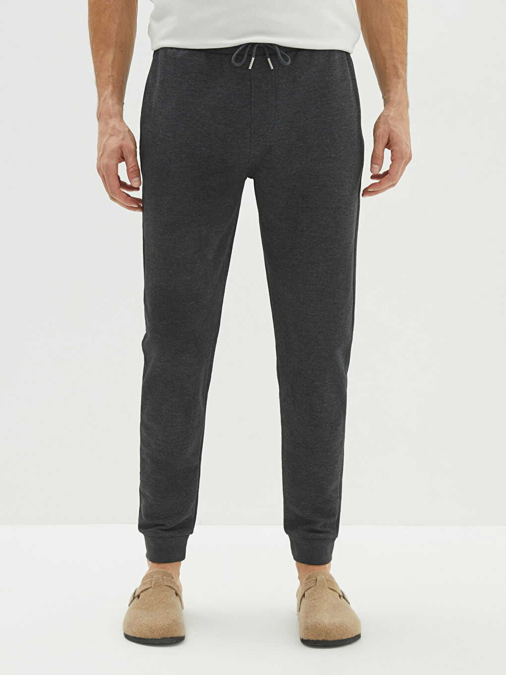 Antrasit Standart Kalıp Erkek Jogger Eşofman Altı-3