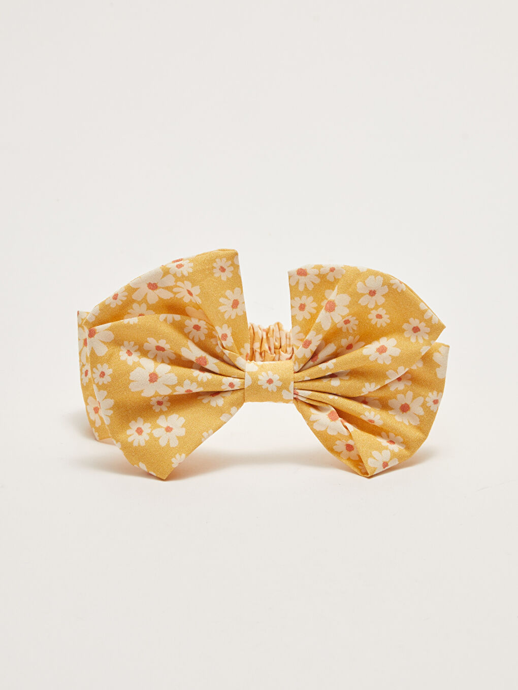 Sarı Fiyonk Detaylı Kız Bebek Saç Bandı 2'li-2