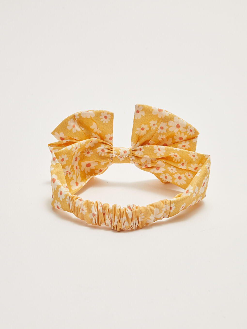 Sarı Fiyonk Detaylı Kız Bebek Saç Bandı 2'li-3