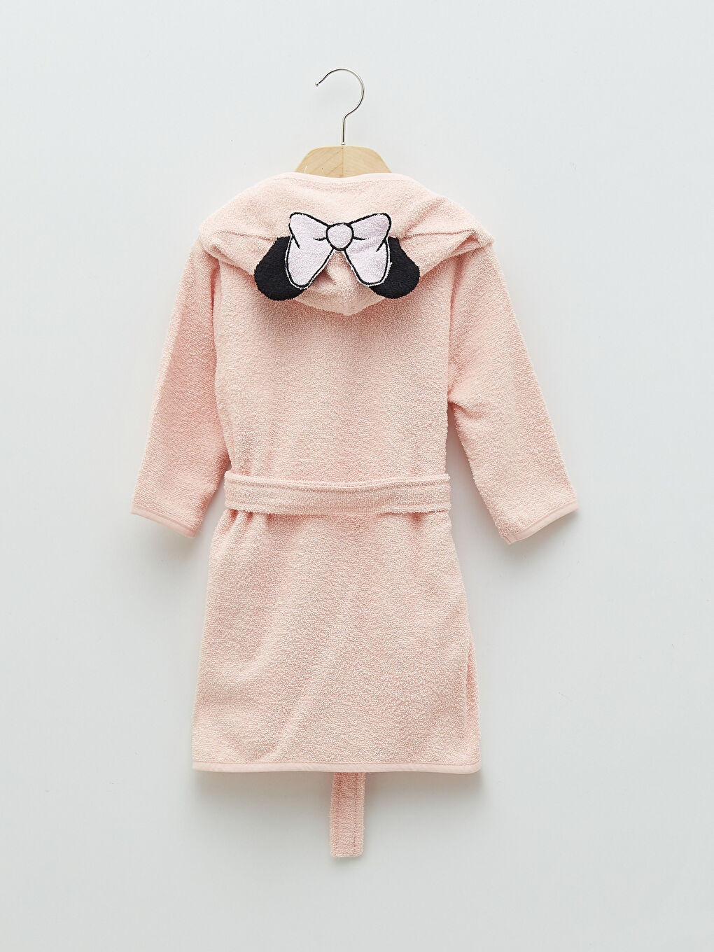 Peignoir bébé à capuche à manches longues Minnie Mouse brodé-1