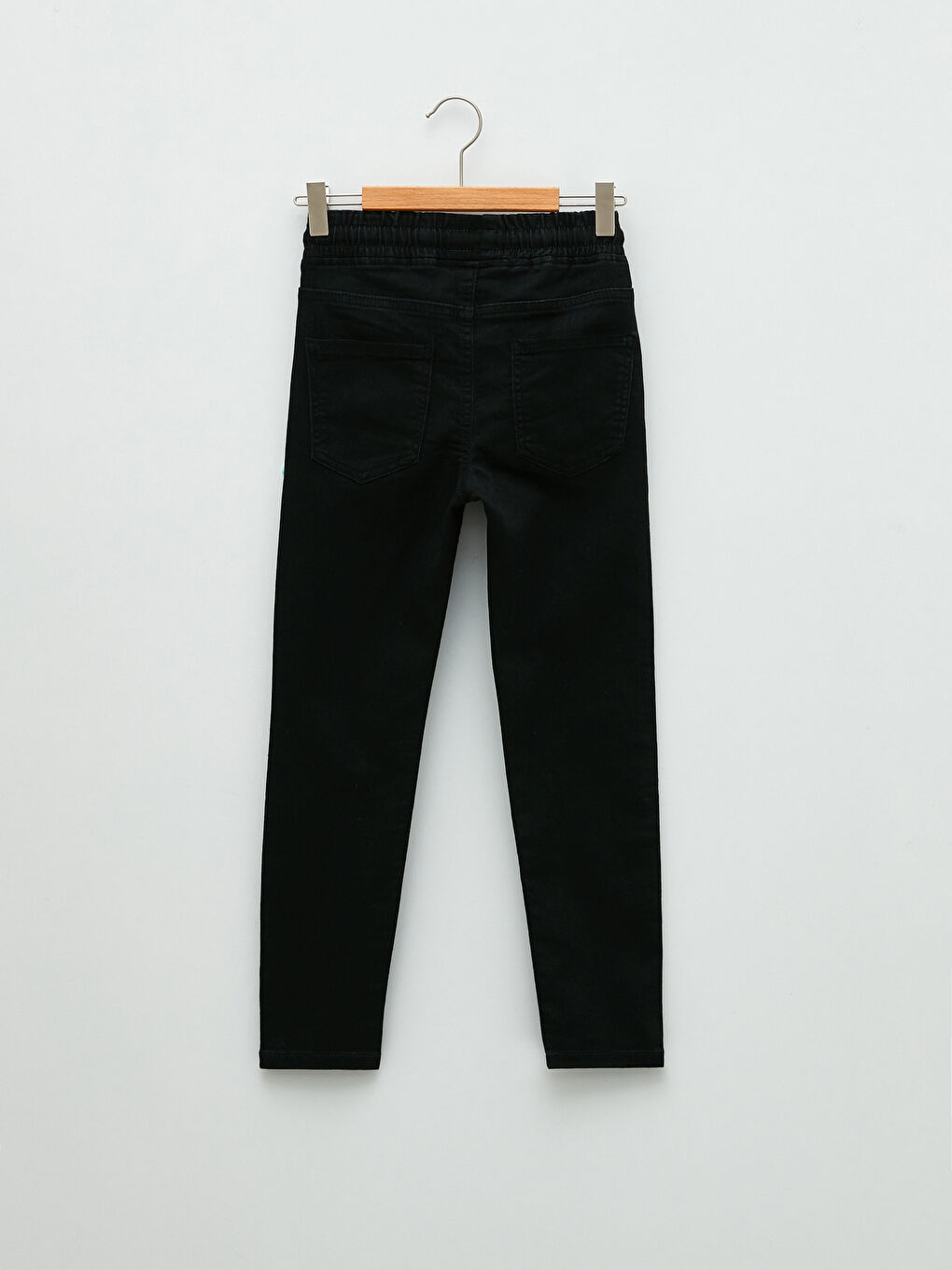 ელასტიკური წელის ვიწრო ბიჭის ჯინსის შარვალი-1