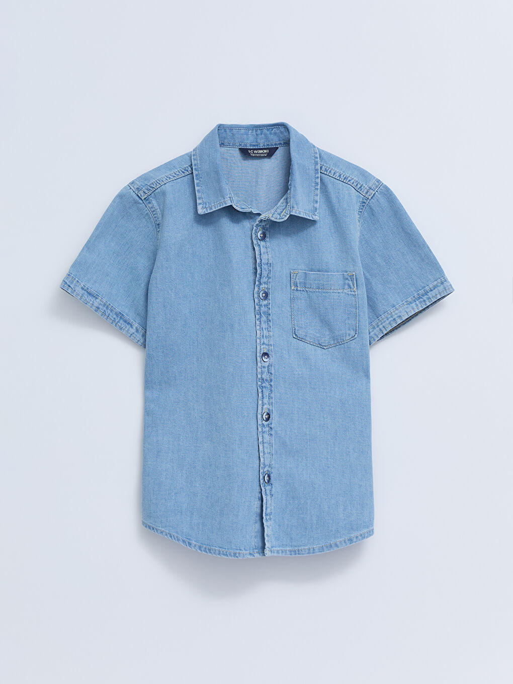 Basic Short Sleeve Boys' Denim Shirt -S20971Z4-311