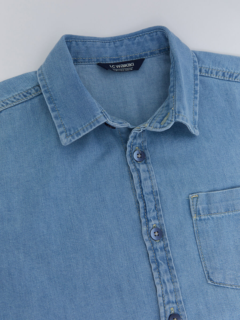 Basic Short Sleeve Boys' Denim Shirt -S20971Z4-311