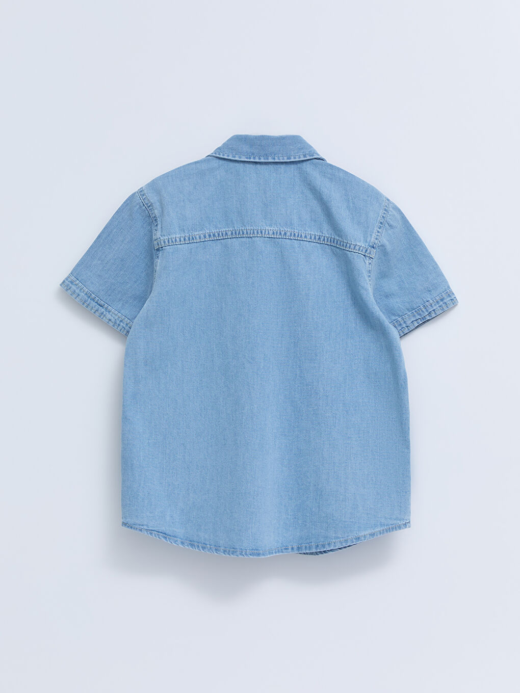 Basic Short Sleeve Boys' Denim Shirt -S20971Z4-311