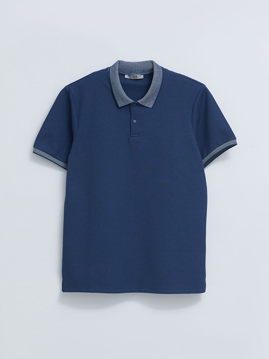 İndigo Polo Yaka Kısa Kollu Erkek Tişört-4