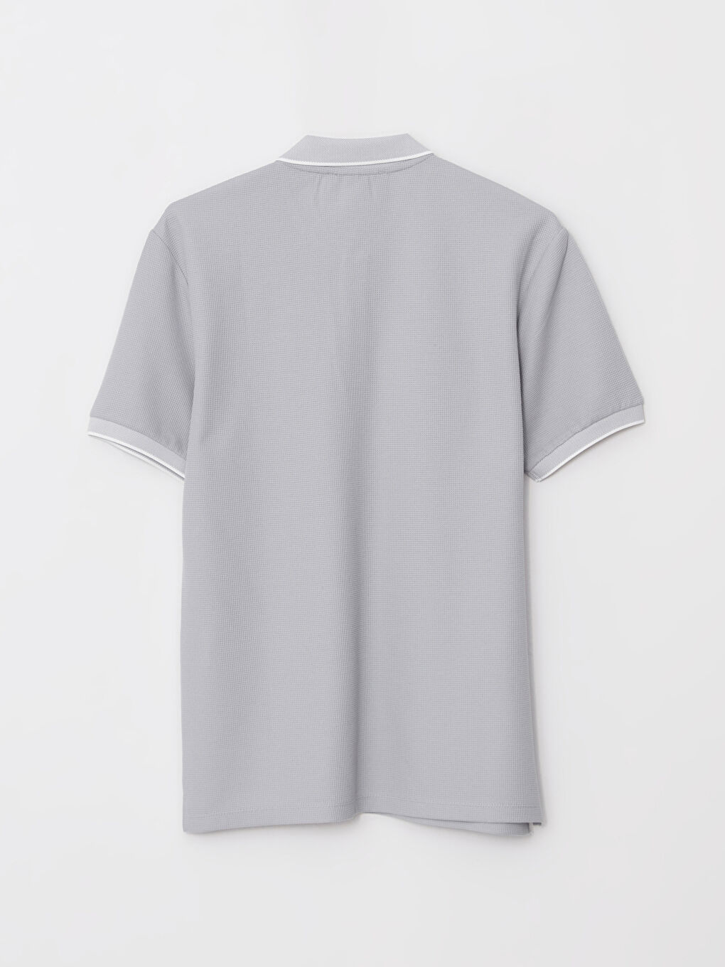 Gri Polo Yaka Kısa Kollu Erkek Tişört-6