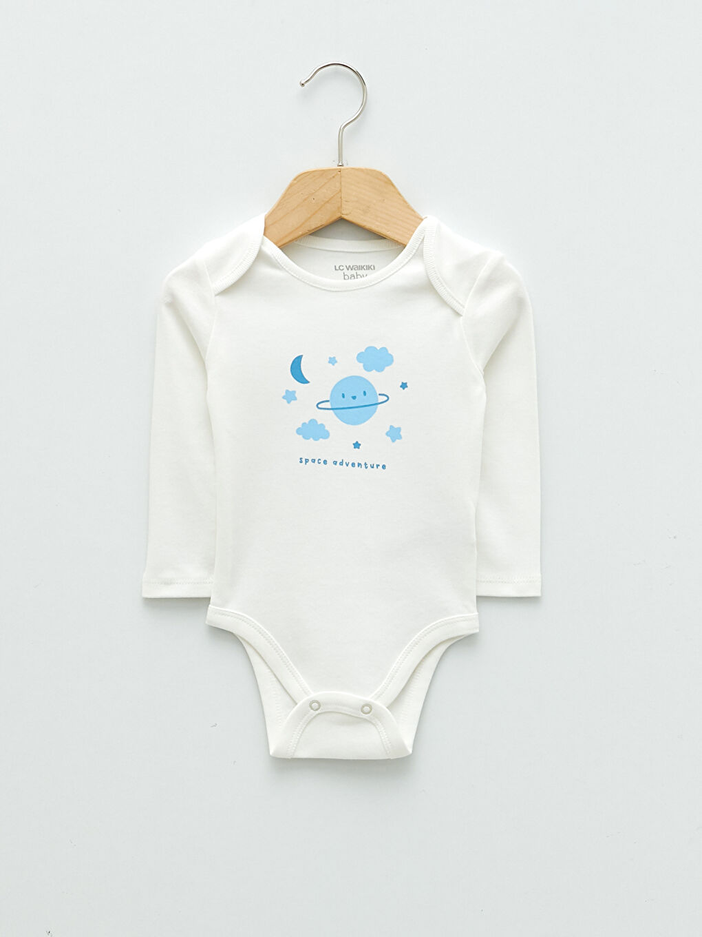 Crew Neck Long Sleeve Printed Baby Boy Bodysuit with Snap Crotch 2-Pack-2