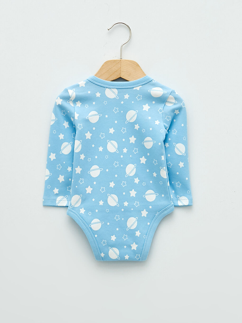 Crew Neck Long Sleeve Printed Baby Boy Bodysuit with Snap Crotch 2-Pack-3