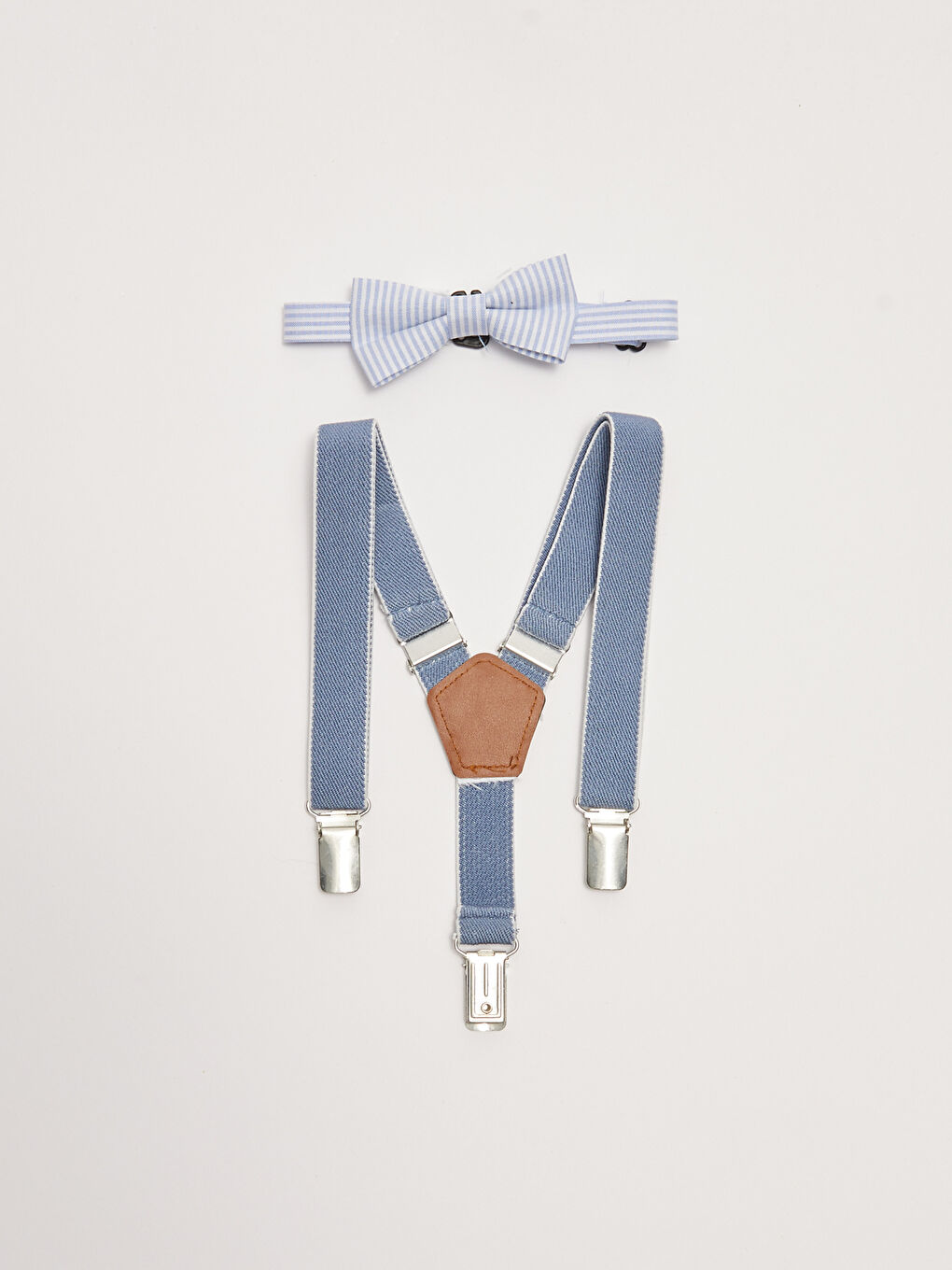 シッポつき♡ ホルスタインの4点セット(切替:黒) LCW baby Baby Boys' Suspenders and Bow Tie 2 Pack Set