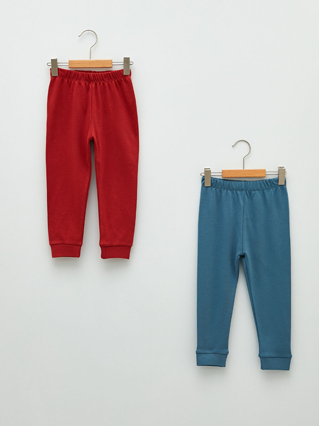 Kahverengi Beli lastikli Basic Erkek Bebek Pijama Alt 2'li-1