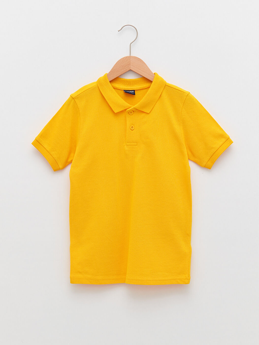 Sarı Polo Yaka Basic Kısa Kollu Erkek Çocuk Tişört
