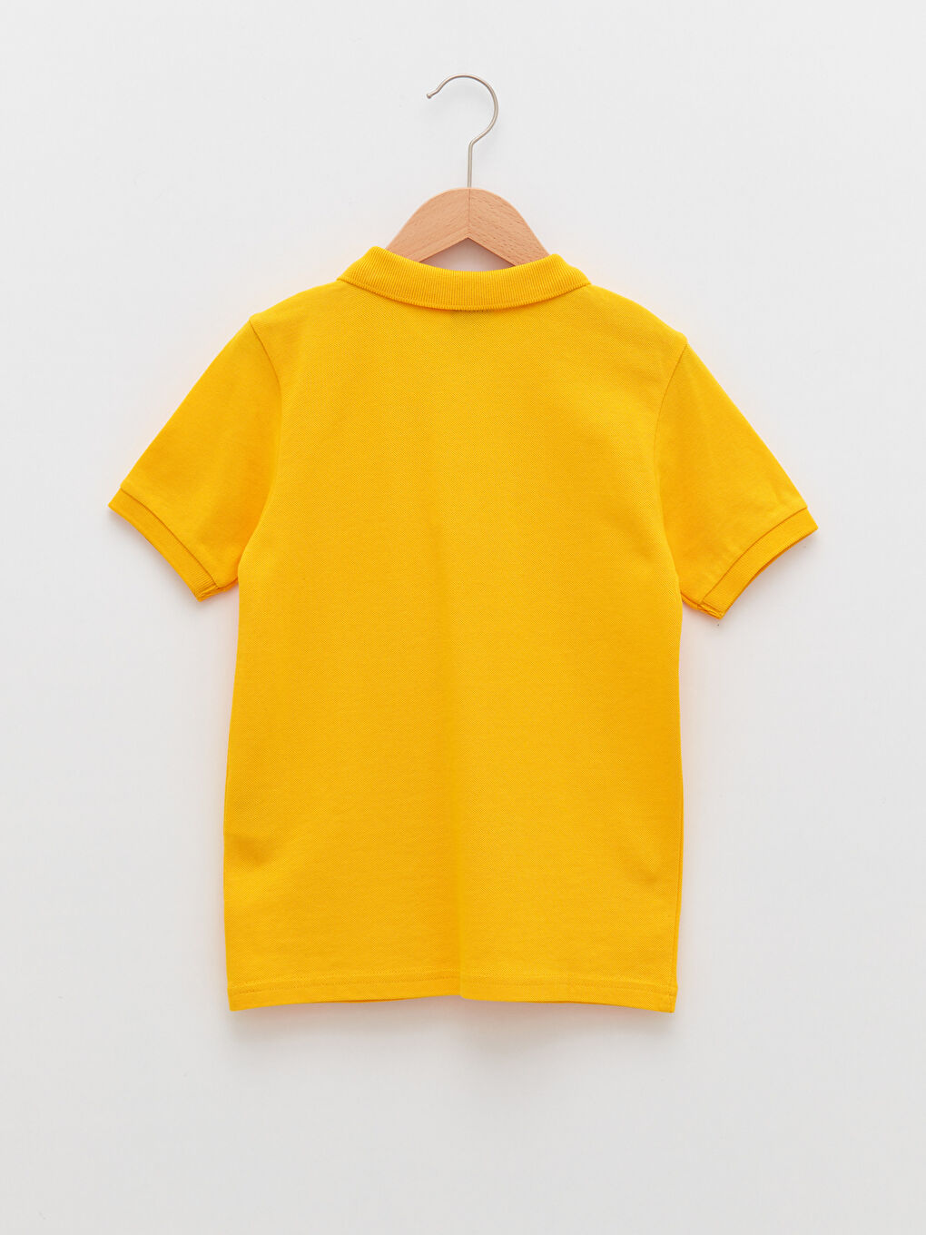 Sarı Polo Yaka Basic Kısa Kollu Erkek Çocuk Tişört-1