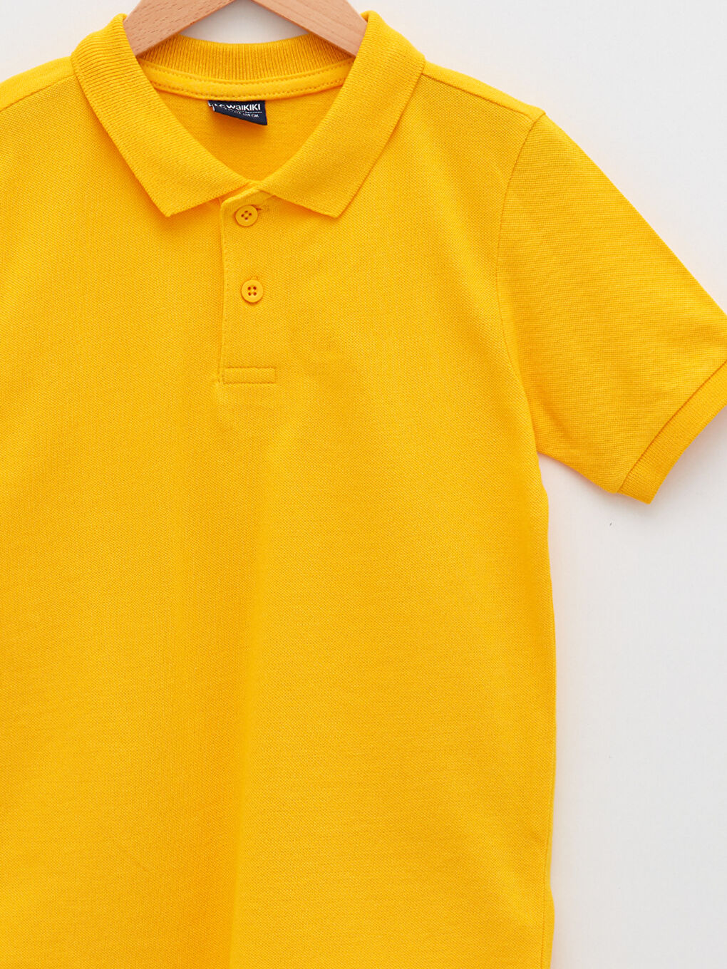 Sarı Polo Yaka Basic Kısa Kollu Erkek Çocuk Tişört-2