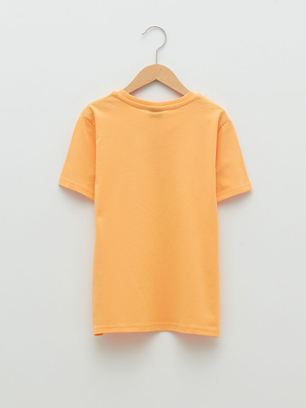 Turuncu Bisiklet Yaka Baskılı Kısa Kollu Erkek Çocuk Tişört-1
