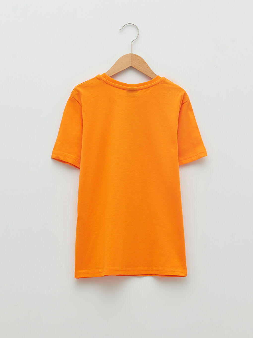 Turuncu Bisiklet Yaka Baskılı Kısa Kollu Erkek Çocuk Tişört-1