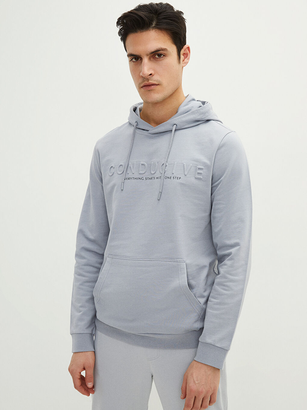 LCWAIKIKI Classic Long Sleeve Printed Men's Hoodie -S21062Z8-GD5