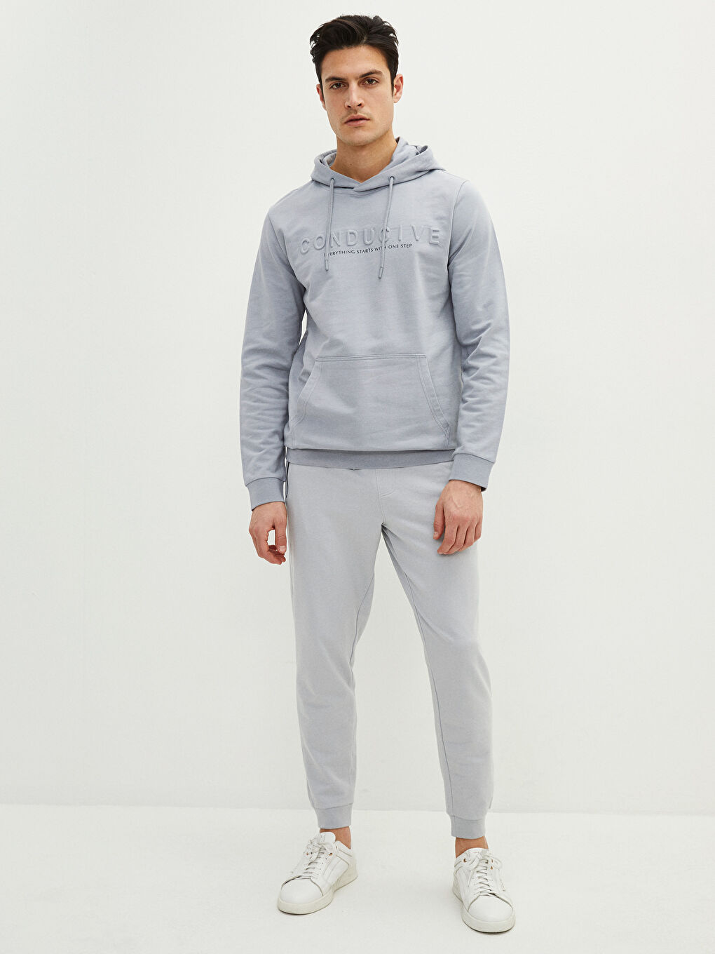 LCWAIKIKI Classic Long Sleeve Printed Men's Hoodie -S21062Z8-GD5